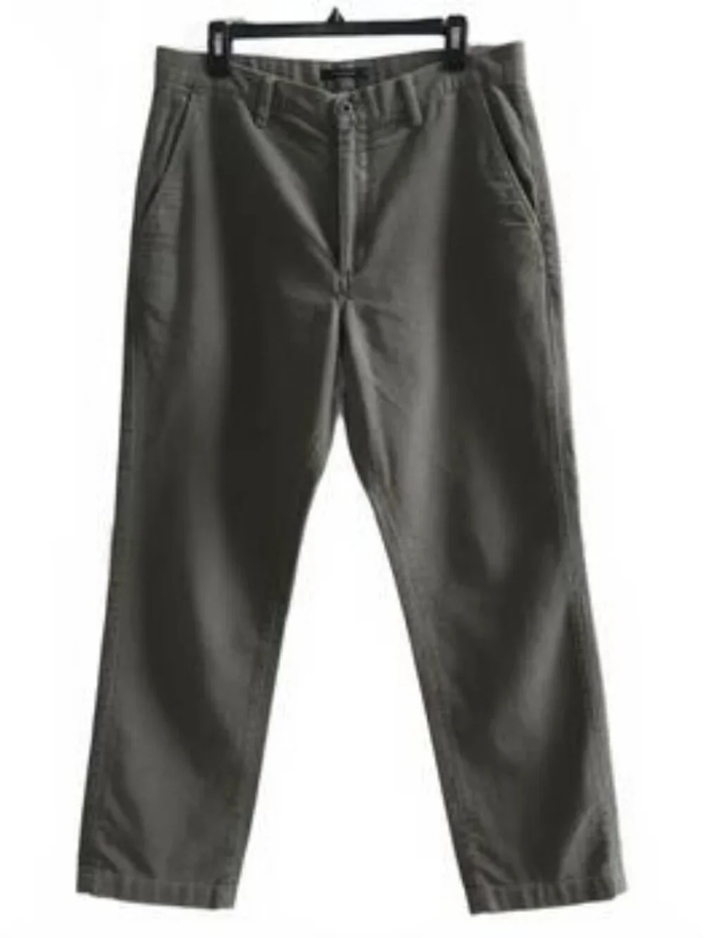 Banana Republic Men's Olive Green Tan Brown Corduroy Straight Leg Pants Sz 34/32